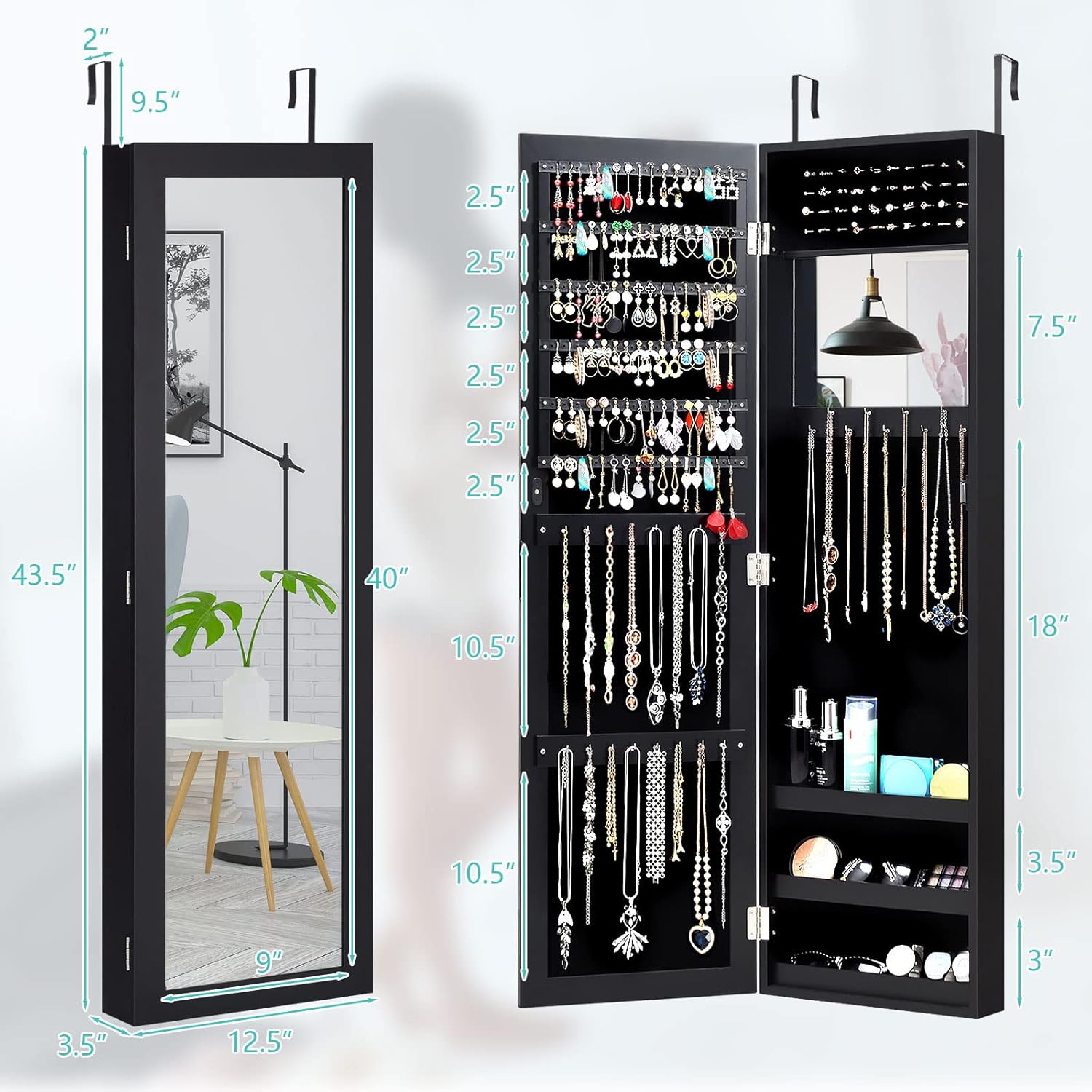 Wall Mounted Jewelry Cabinet