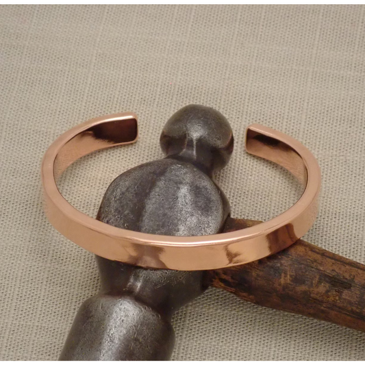 Handmade Solid Copper Hammered Cuff Bracelet,