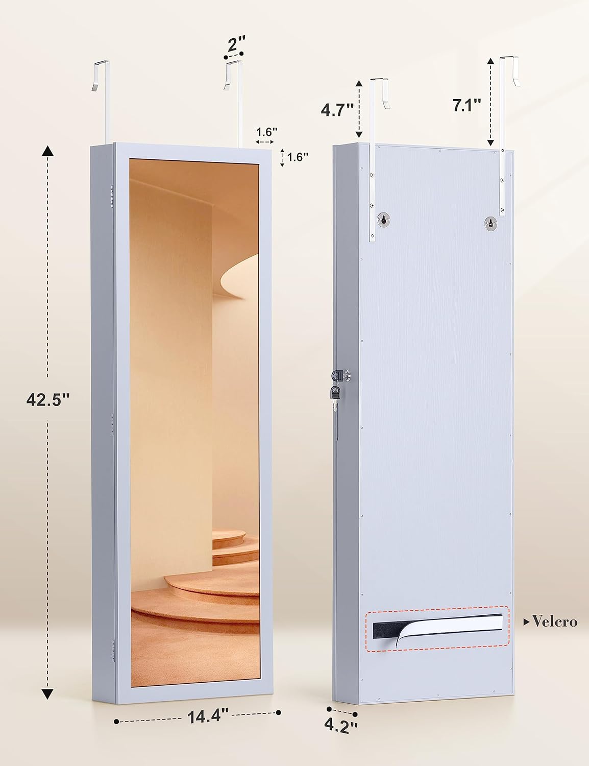 jewelry cabinet wall mounted