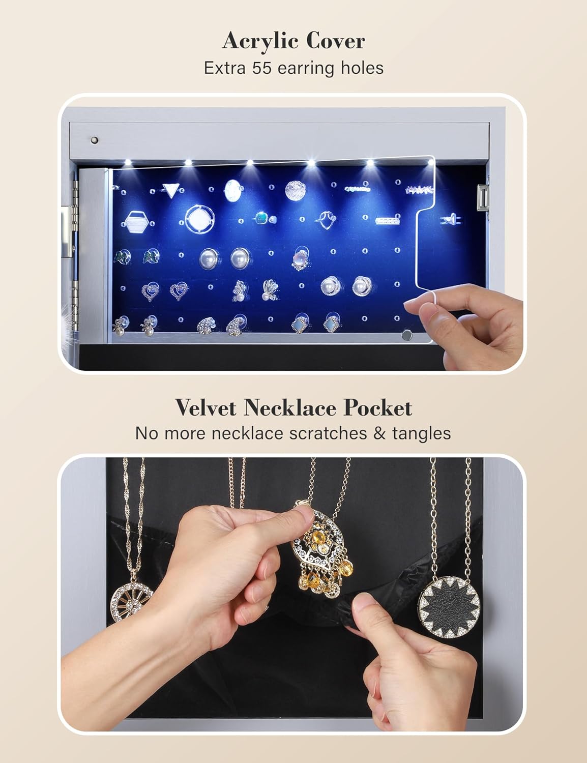 jewelry cabinet wall mounted