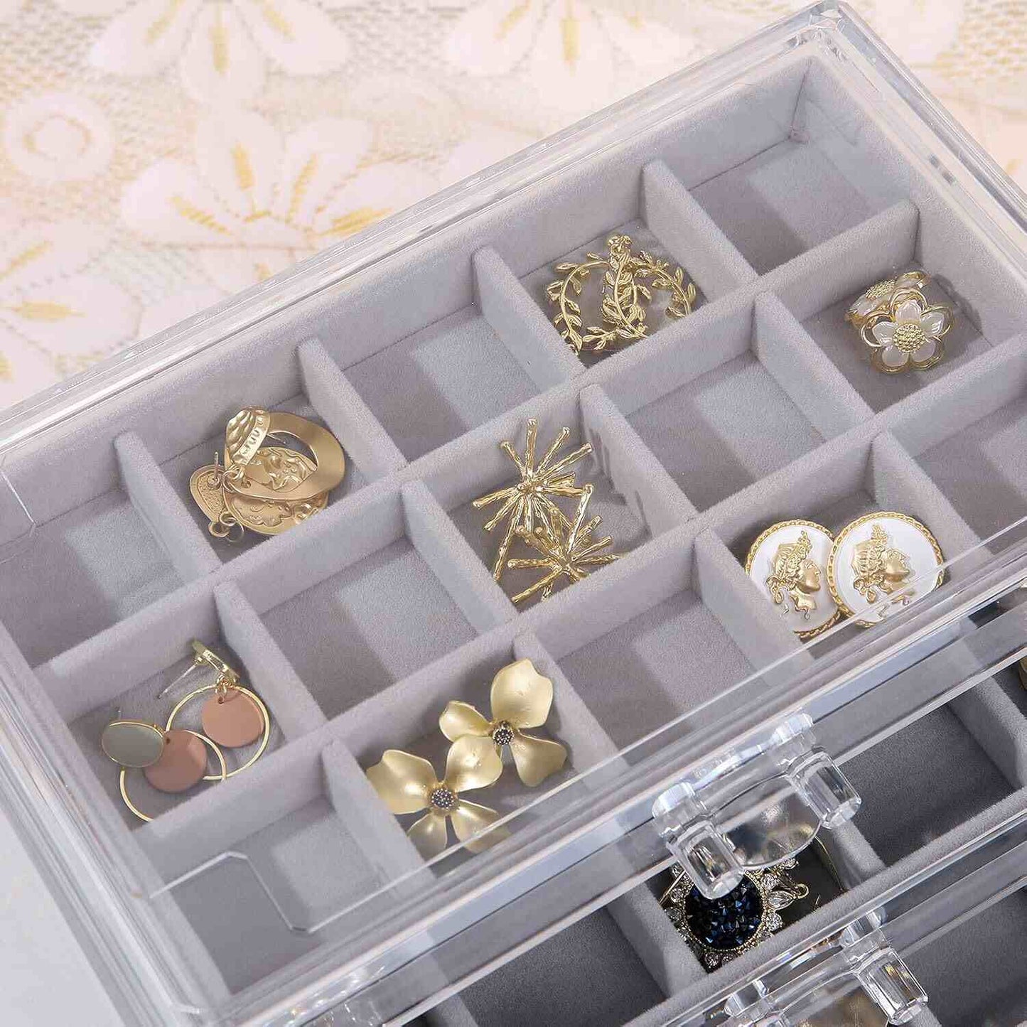 Earring Jewelry Organizer with 5 Drawers