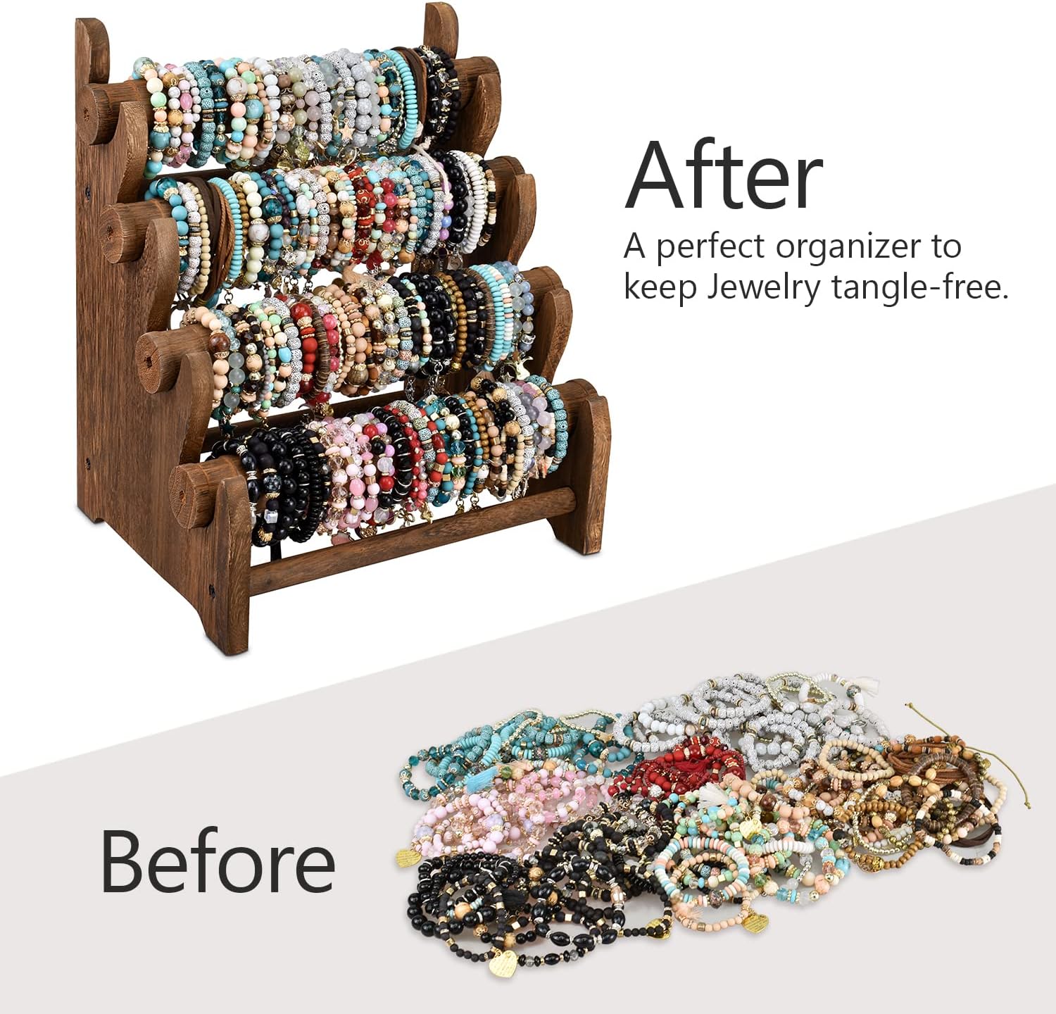 Wooden Bracelet Display Stand