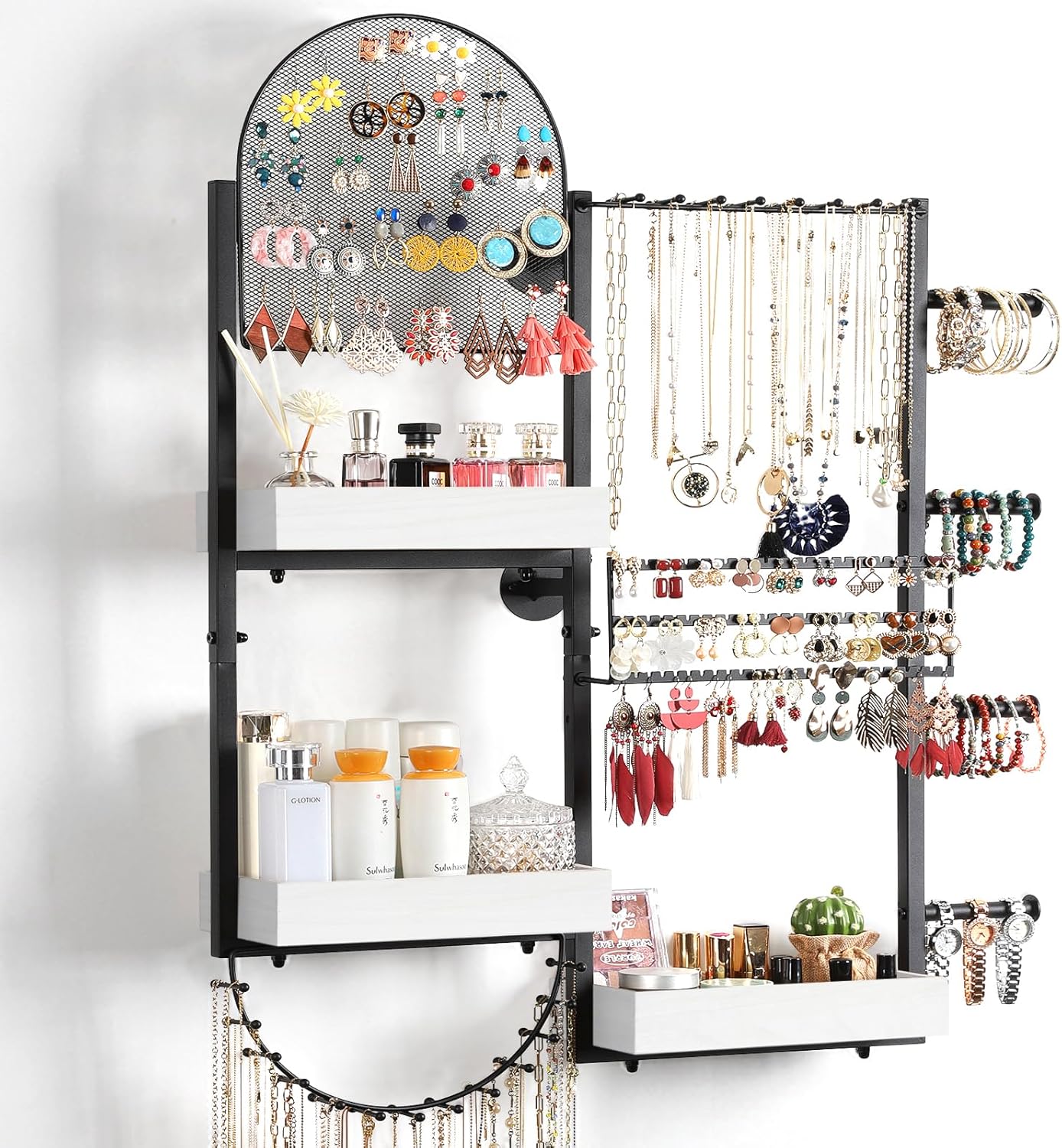 large wall hanging jewelry organizer