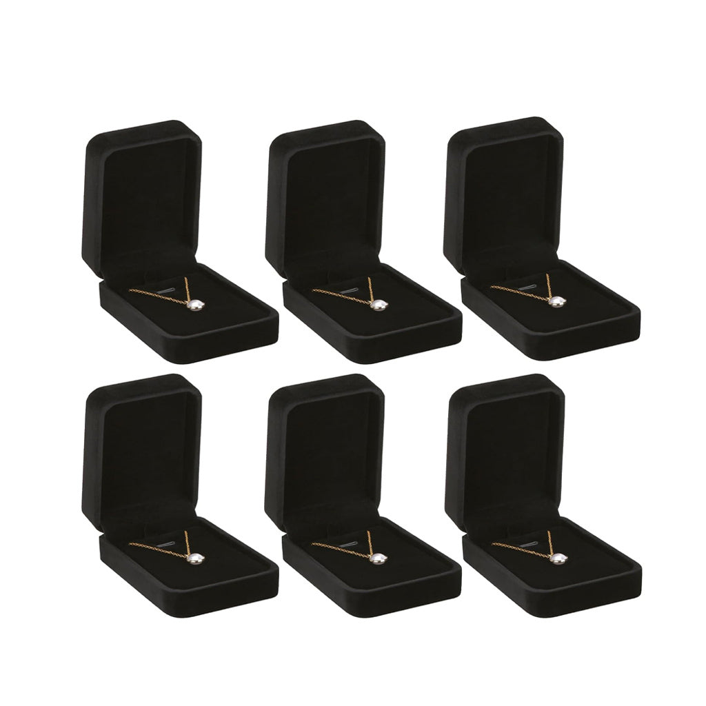 6 Pieces Velvet Jewelry Gift Boxes for Necklace