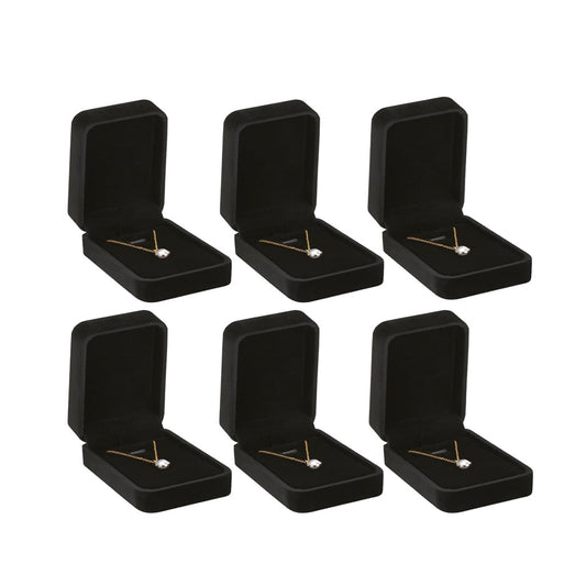 6 Pieces Velvet Jewelry Gift Boxes for Necklace
