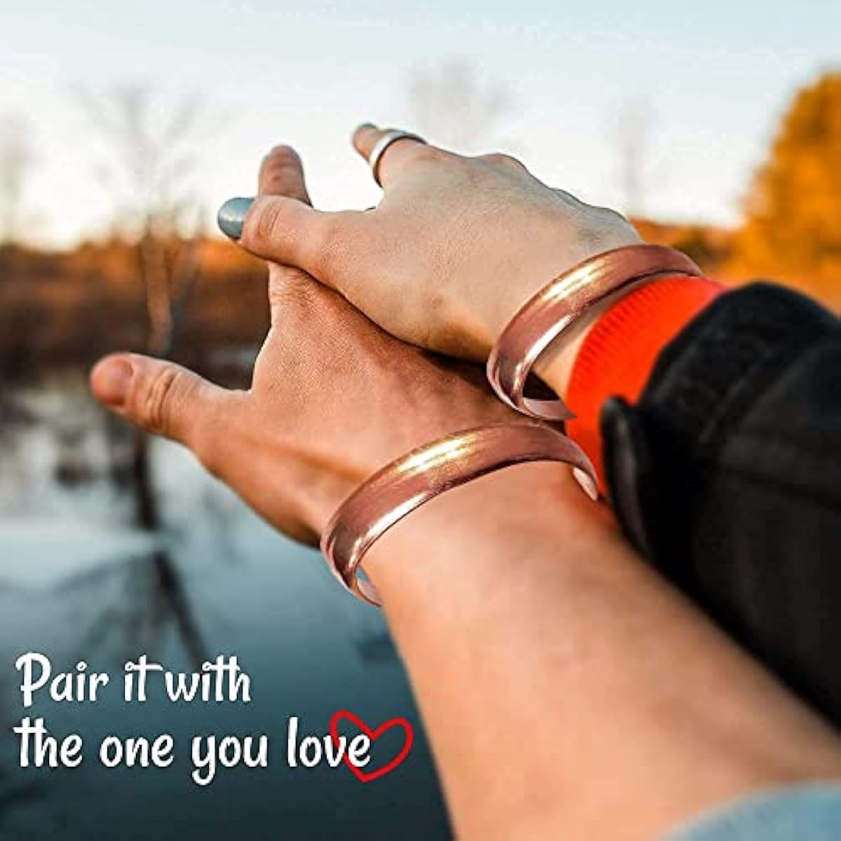 Set of 2 Plain Copper Bracelet for Arthritis Joint Inflammation