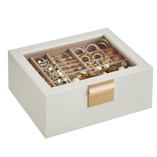 2 Layer Jewelry Organizer with Removable Tray