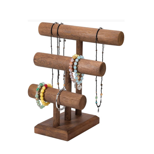 3-Tier Bracelet Holder Stand Display Wood