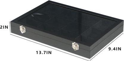 Black Velvet 12 Grids Bracelet Bangle Box