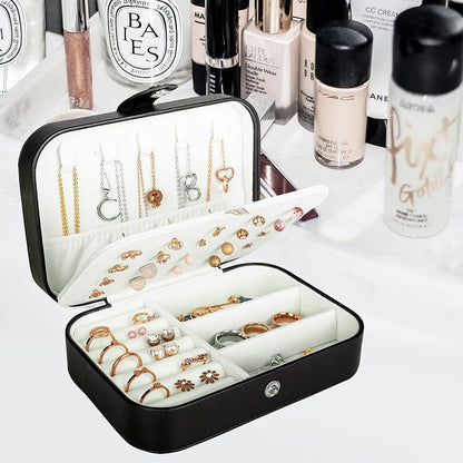 PU Leather Small Jewelry Organizer for Women Girls