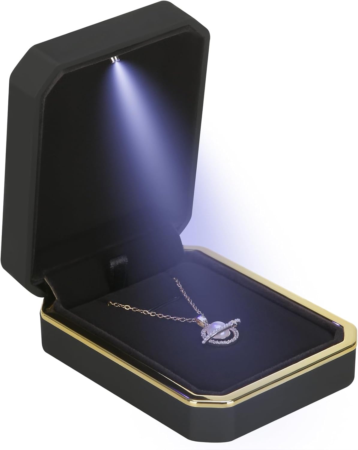 Luxury LED Pendant Necklace Gift Box with LED Light