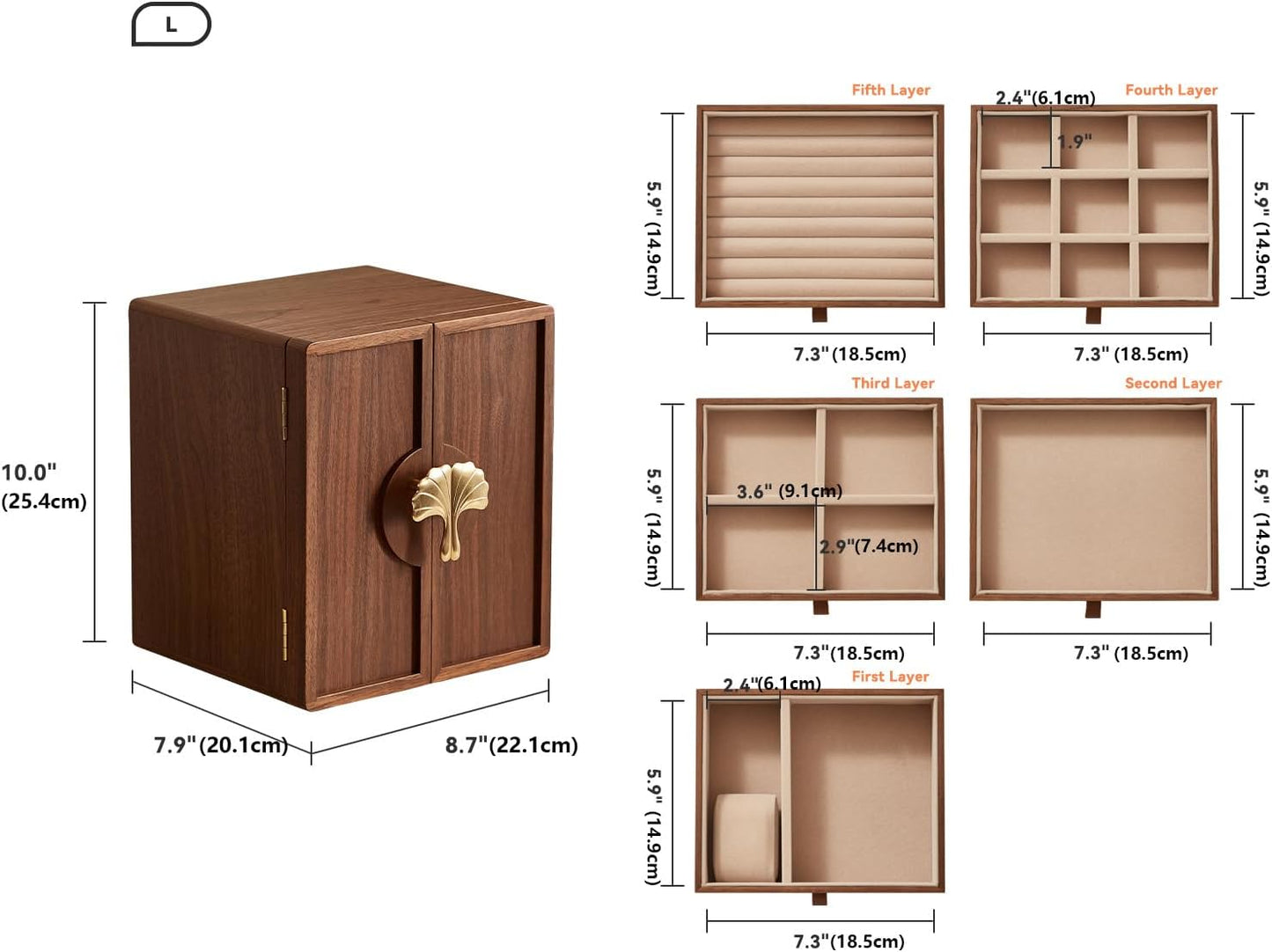 wooden jewelry box for men