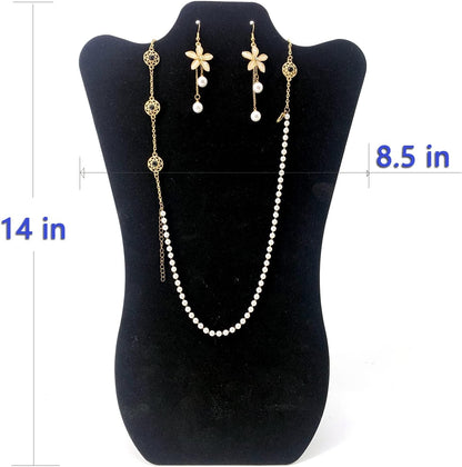 6 Pcs Black Velvet Necklace & Earing Display Stands