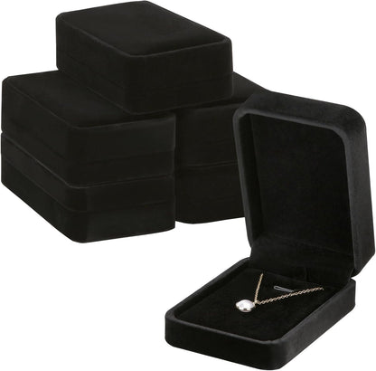 6 Pieces Velvet Jewelry Gift Boxes for Necklace