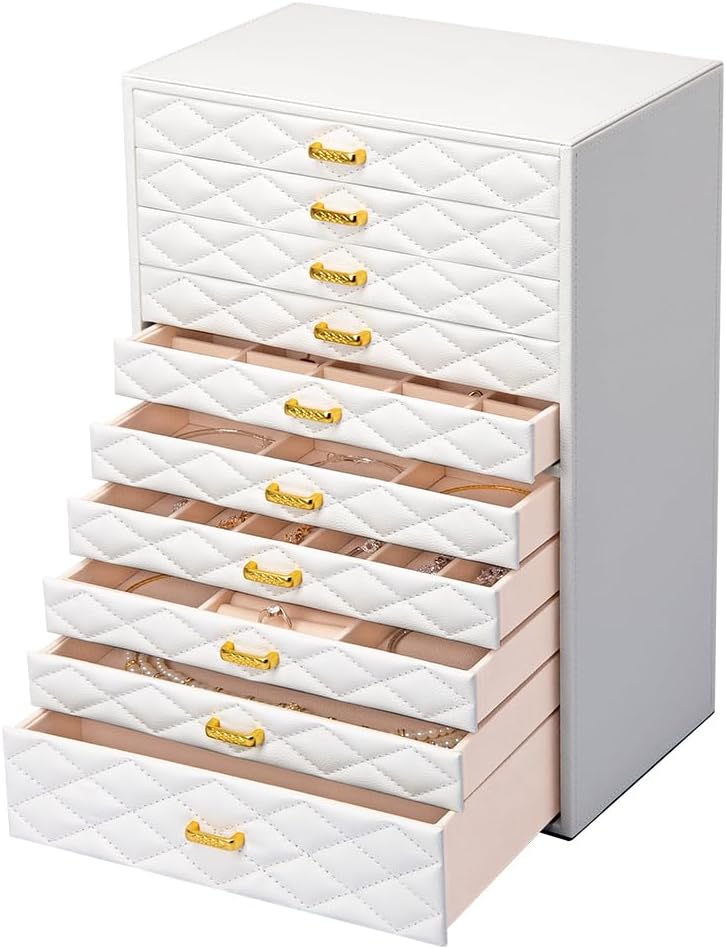 faux leather large jewelry box
