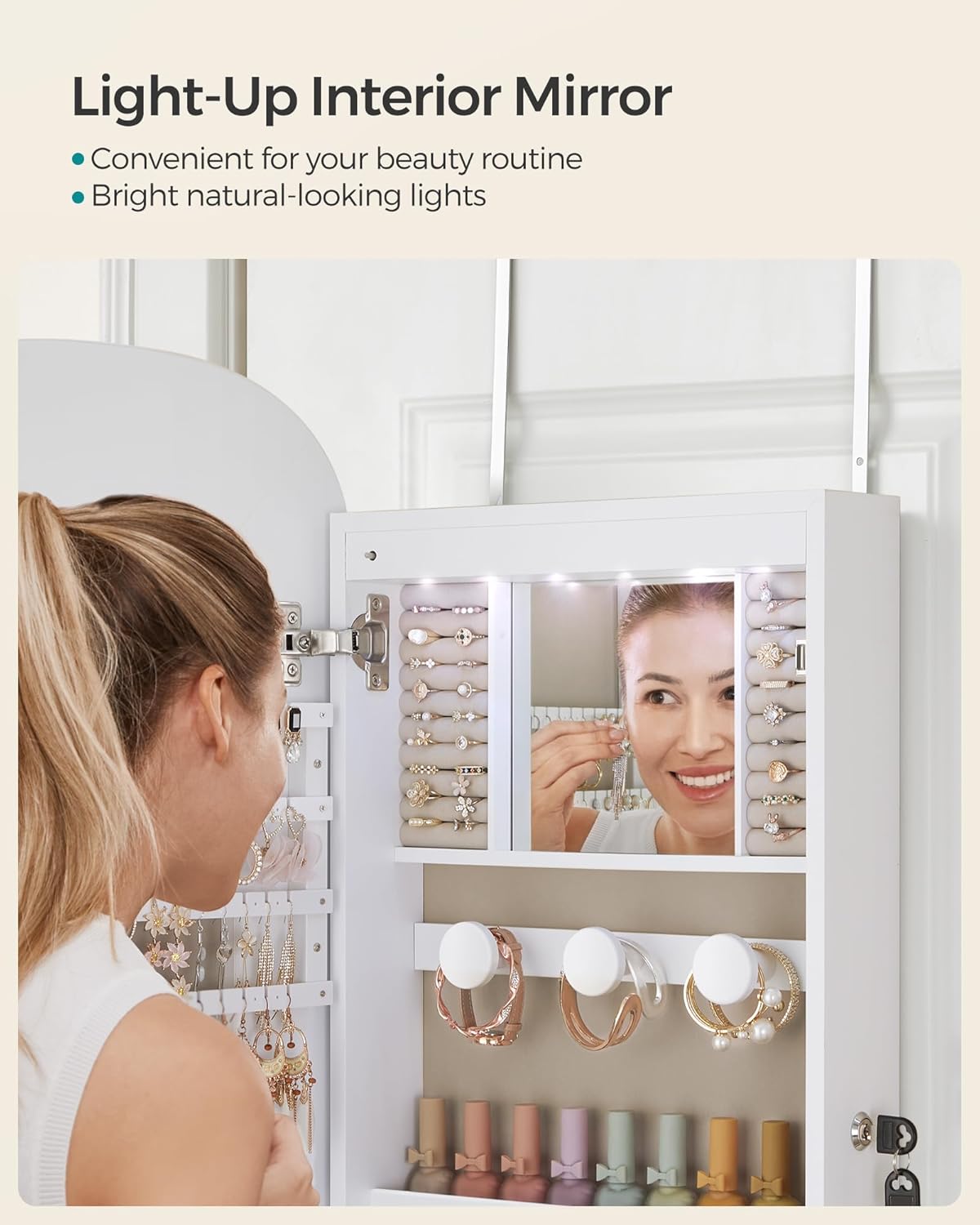 wall jewelry cabinet