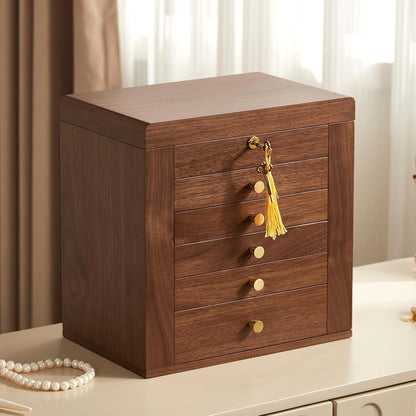 wooden jewelry box organizer