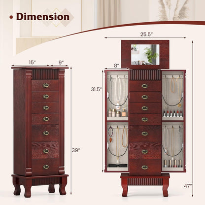 standing jewelry armoire