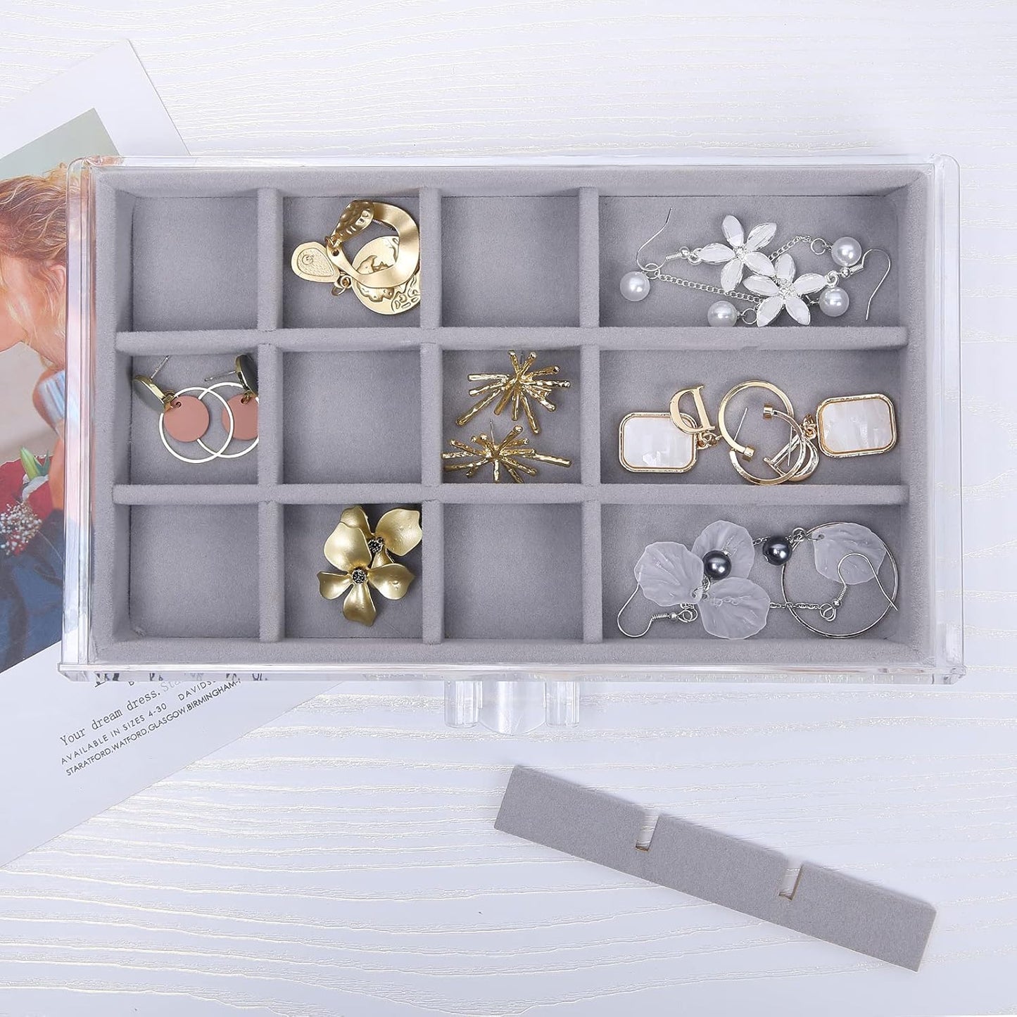 Earring Jewelry Organizer with 5 Drawers