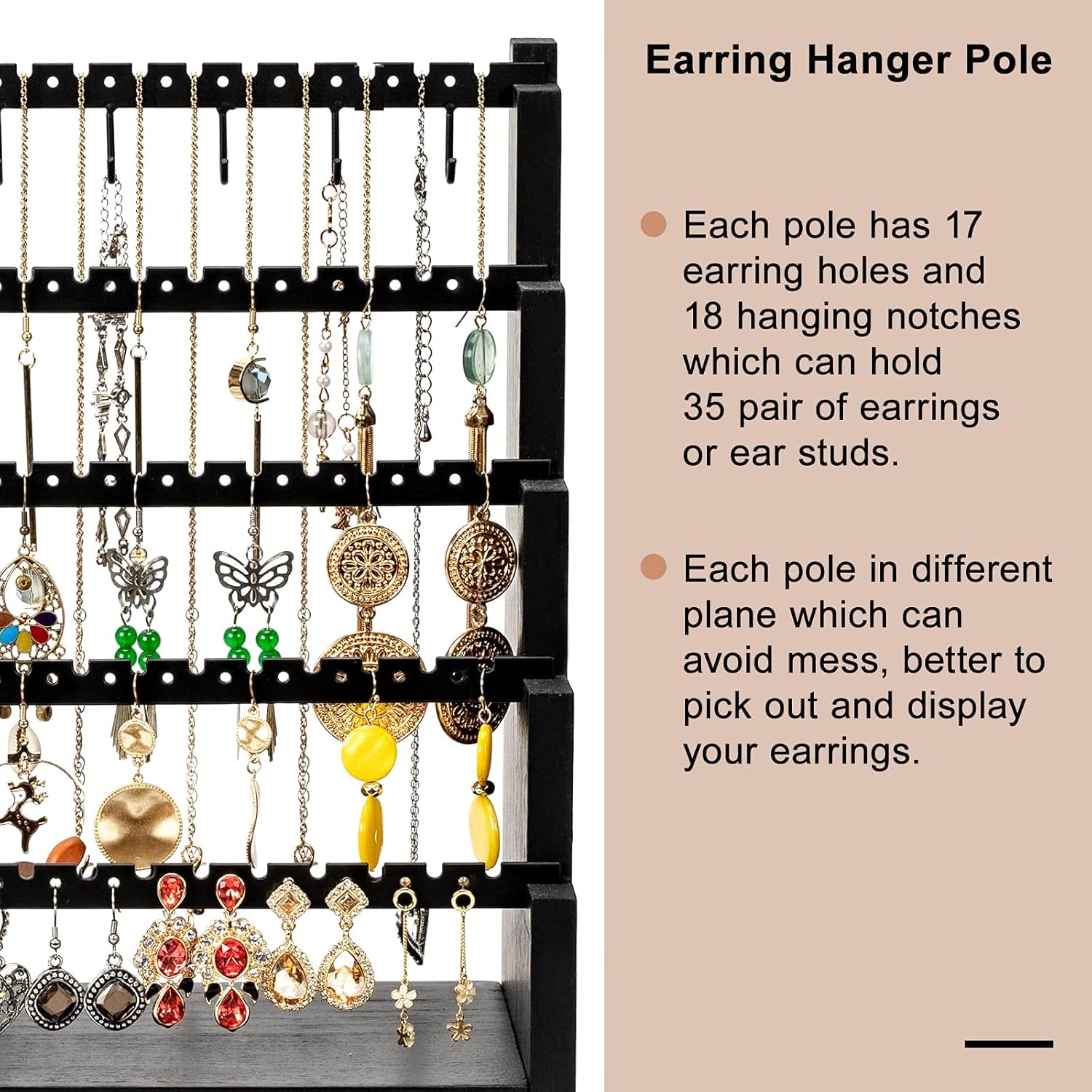 5 layer earring holder