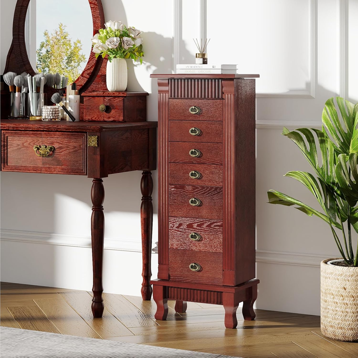 standing jewelry armoire cabinet