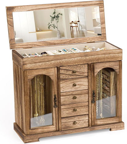 wooden jewelry organizer