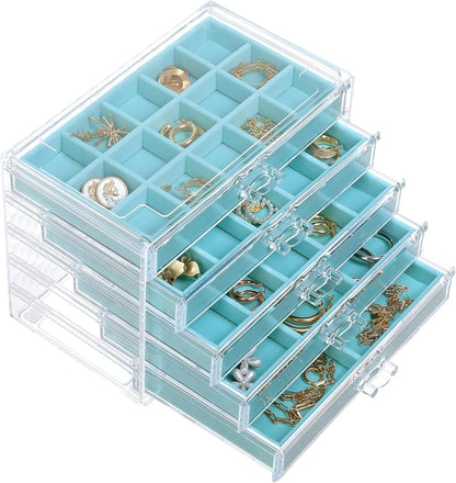 Earring Jewelry Organizer with 5 Drawers