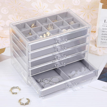 Earring Jewelry Organizer with 5 Drawers