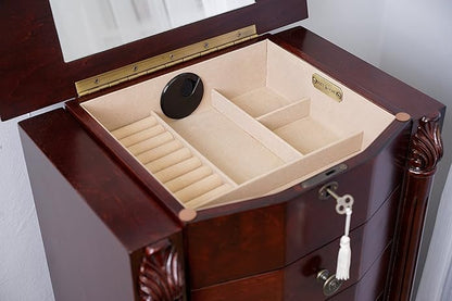 Extra Large Jewelry Armoire with Mirror