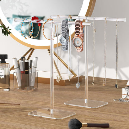 2 Pcs Acrylic Necklace Holder Stand