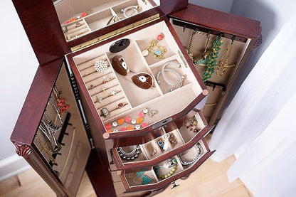 jewelry cabinet armoire with drawer