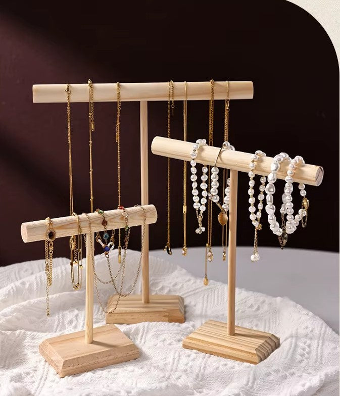 T bar solid three bracelet holder display