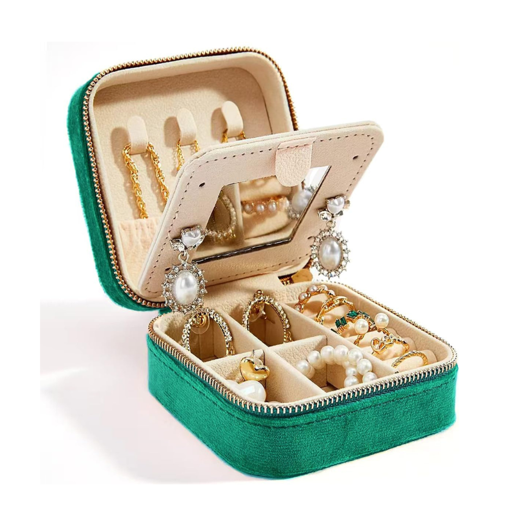 Travel jewelry Box with Mirror
