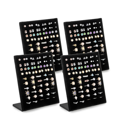 4 Pack Velvet Ring Display Stand