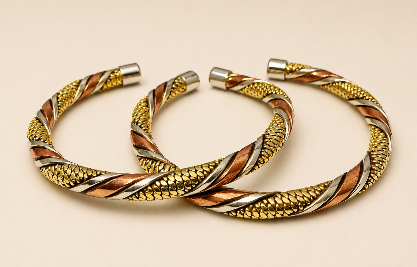 Mixed Metal Bracelet Handmade in Nepal