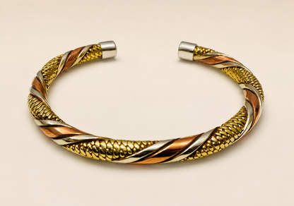 Mixed Metal Bracelet Handmade in Nepal