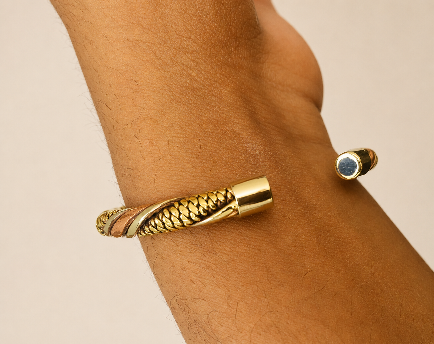 Mixed Metal Bracelet Handmade in Nepal