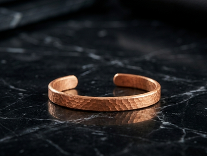 Handmade Solid Copper Hammered Cuff Bracelet