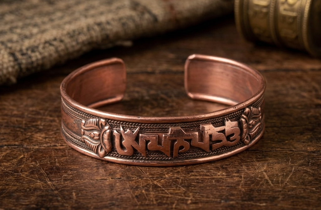Tibetan Healing Copper Bracelet - Mantra