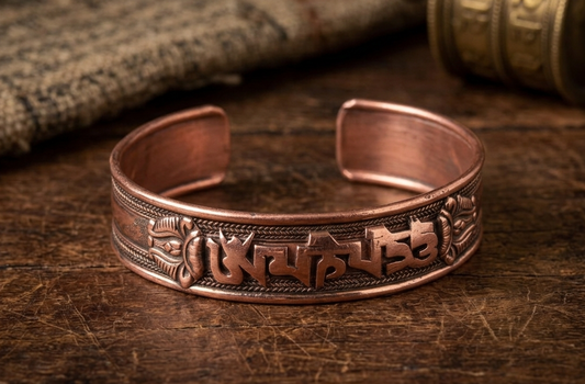 Tibetan Healing Copper Bracelet - Mantra