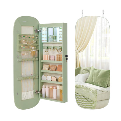 3.9 x 16.5 x 42.5" LED Jewelry Cabinet Wall Door Mounted