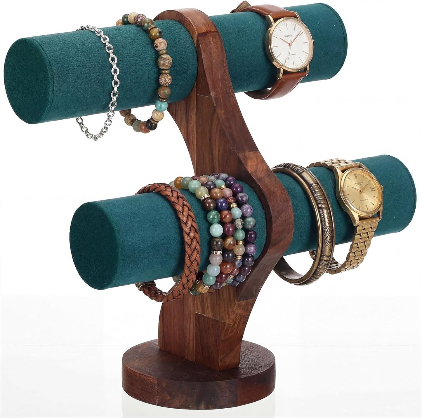 2 Tier Walnut Bracelet Holder