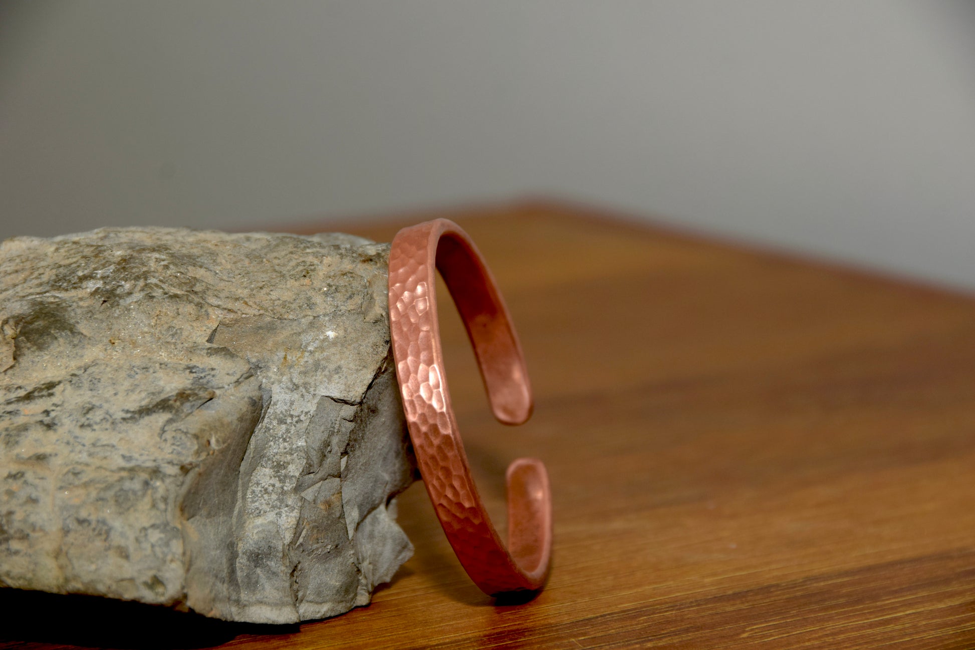 hammered copper bracelet