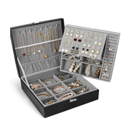 Large Jewelry Organizer Storage Case with Lock