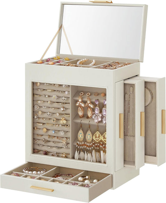 jewelry storage box with mirror