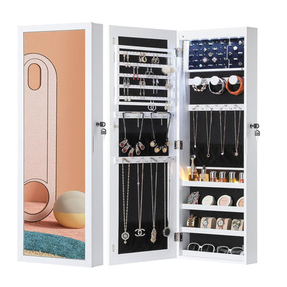 jewelry wall cabinet with lock