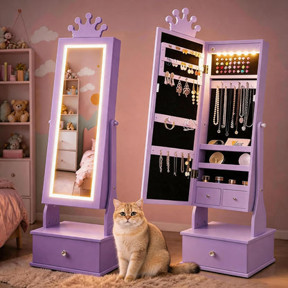 Kids Jewelry Armoire with Mirror