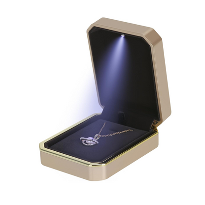 Luxury LED Pendant Necklace Gift Box with LED Light