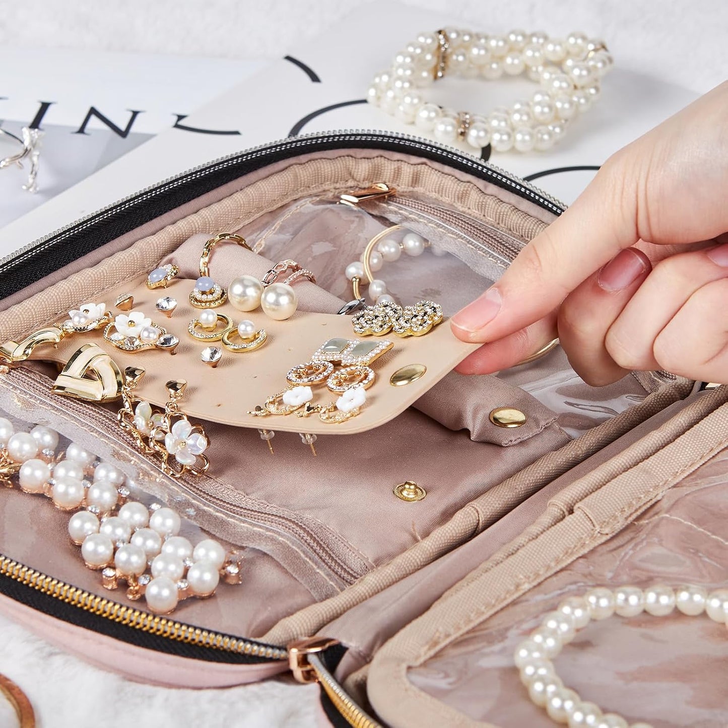 Travel Jewelry Organizer Case