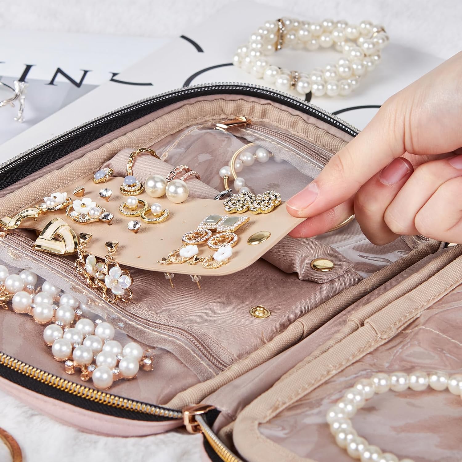 Travel Jewelry Organizer Case
